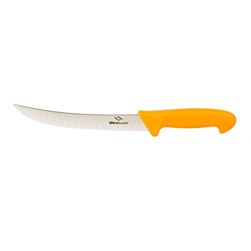 UltraSource-449414 Breaking Butcher Knife, 8" Fluted Blade